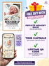 Personalized Baby Poster – “Never Grow Up” Lyric Print – Custom Photo Keepsake